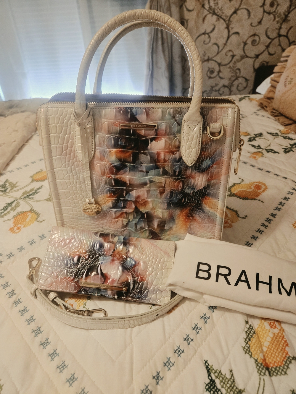 Brahmin Sm Caroline Prism Ombre Satchel with Wallet